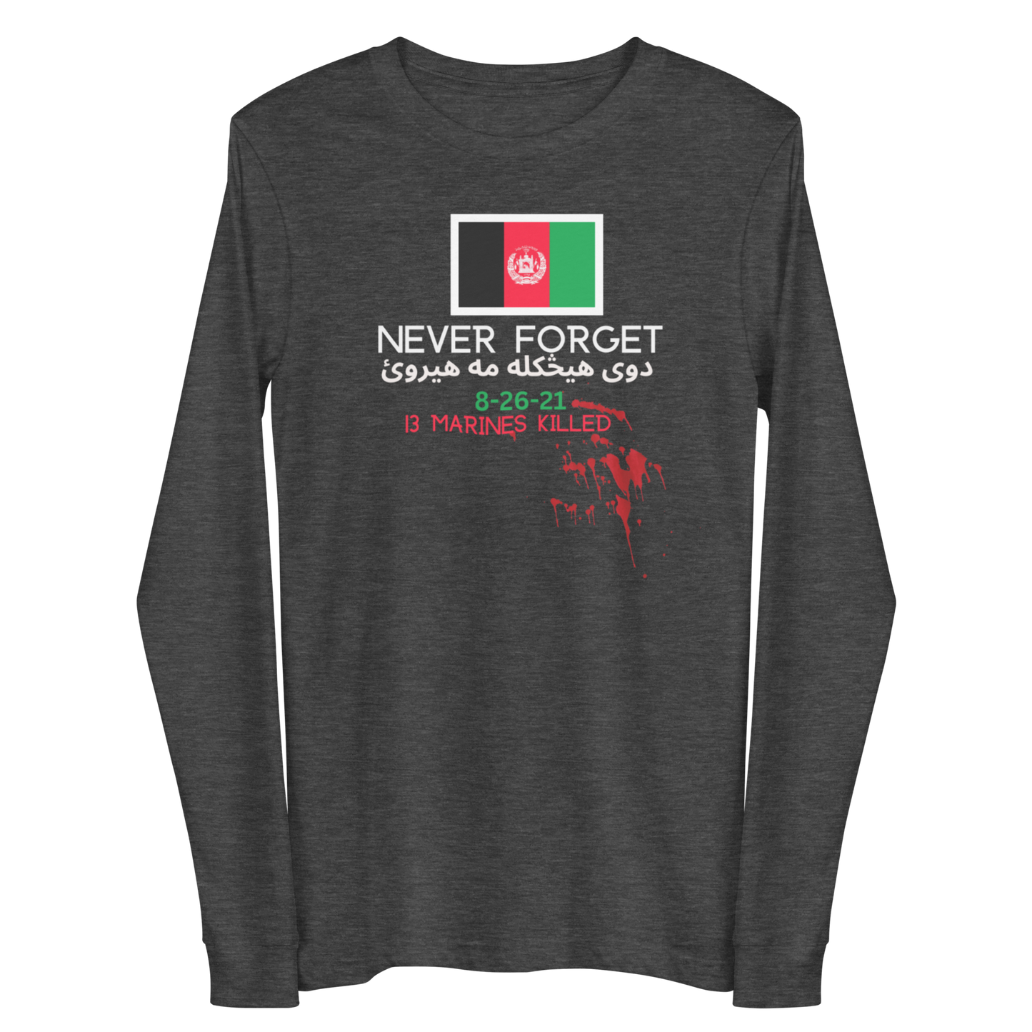 NEVER FORGET AFGHANISTAN-MEN'S L/S
