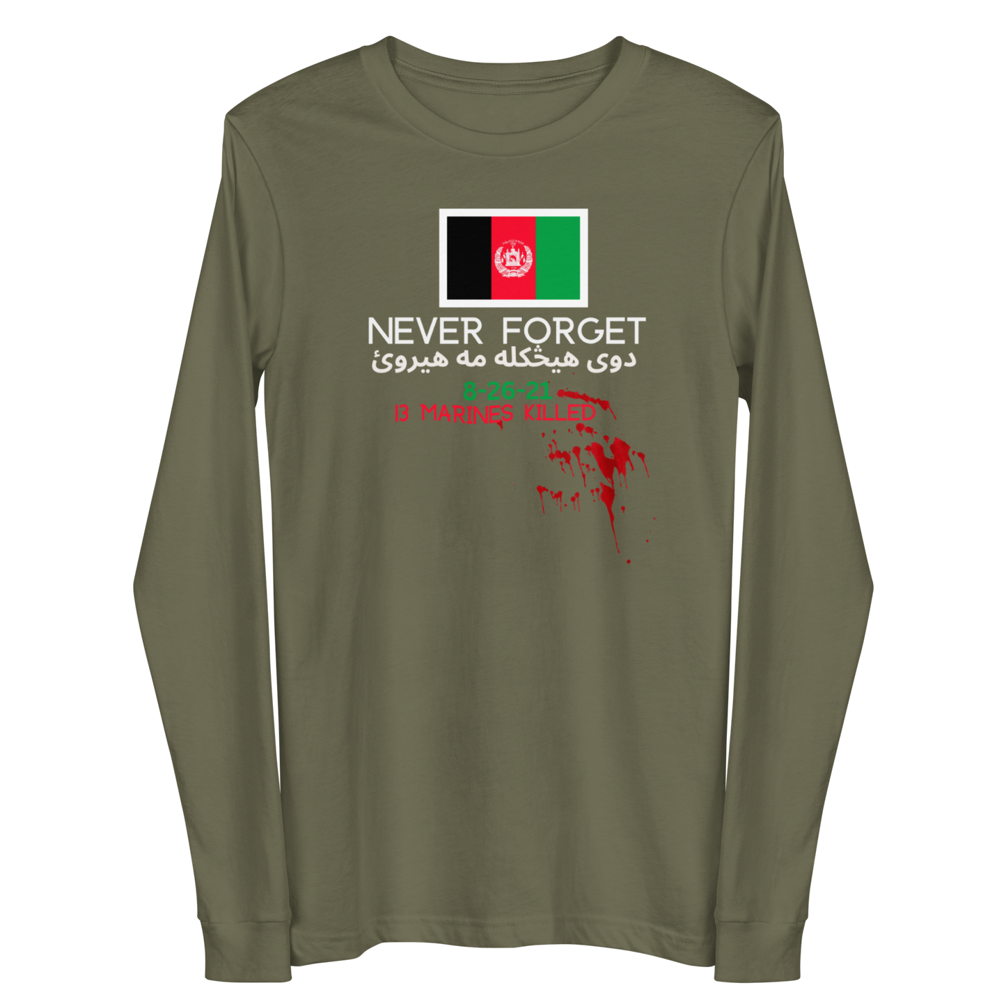 NEVER FORGET AFGHANISTAN-MEN'S L/S