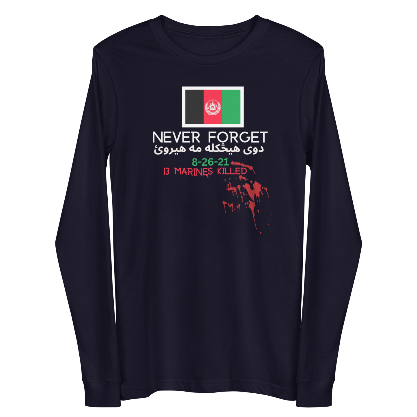 NEVER FORGET AFGHANISTAN-MEN'S L/S