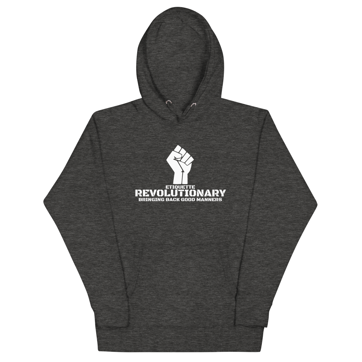 ETIQUETTE REVOLUTIONARY 'FIST' HOODIE- (WHITE LETTERING)
