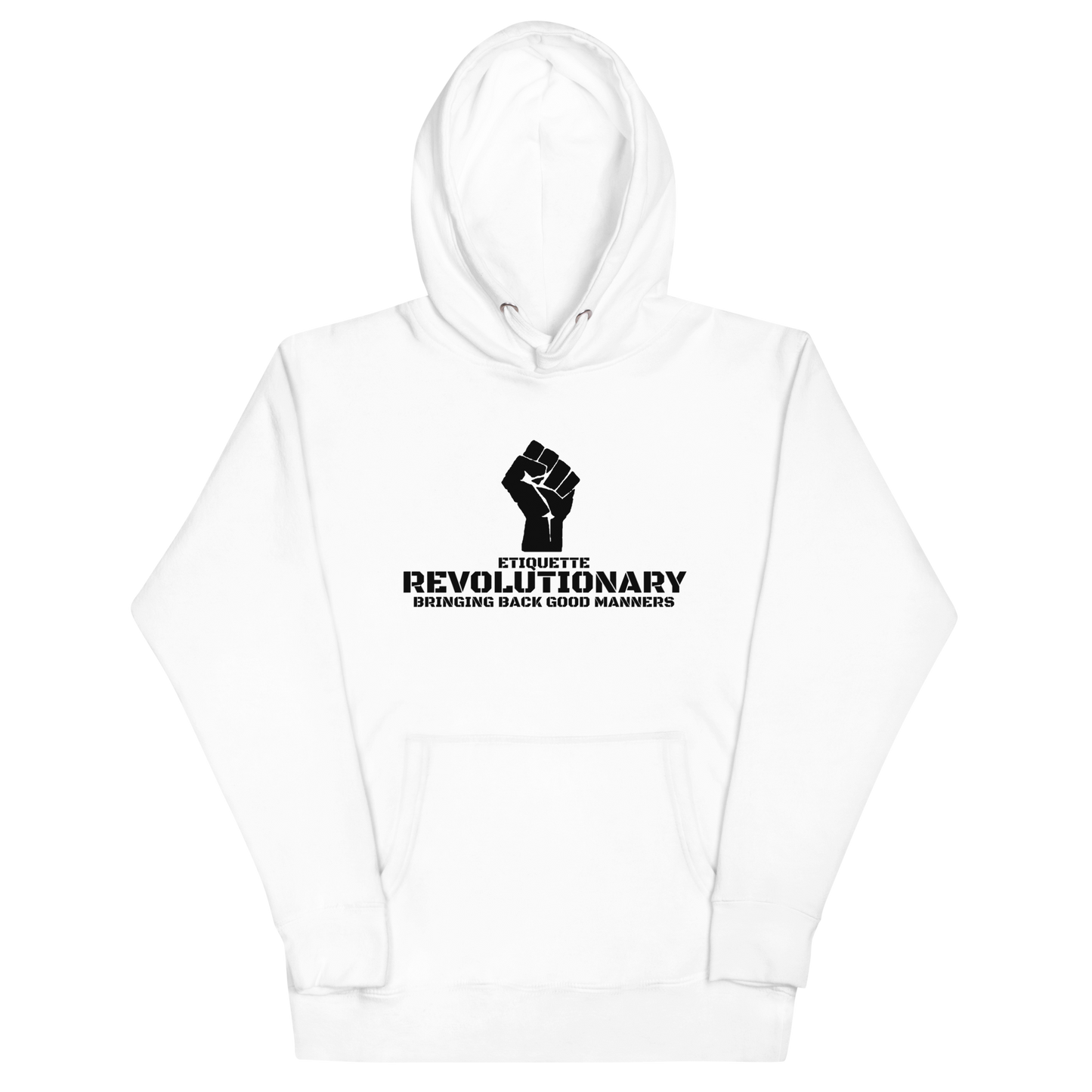 ETIQUETTE REVOLUTIONARY 'FIST' HOODIE (BLACK LETTERING)