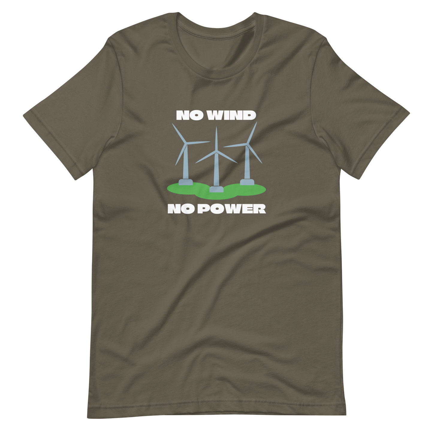 NO WIND/NO POWER-WHITE LETTERING