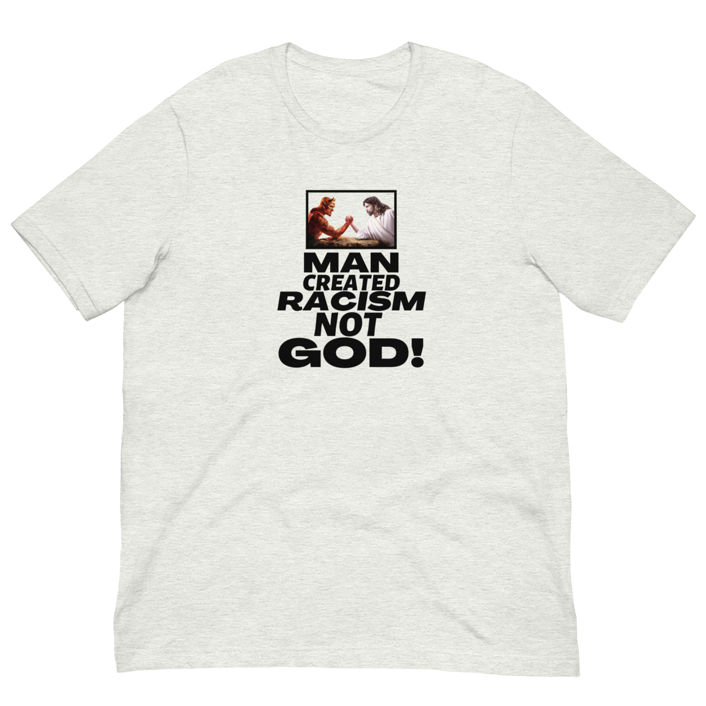 RACIST MAN/NOT GOD-BLACK LETTERING