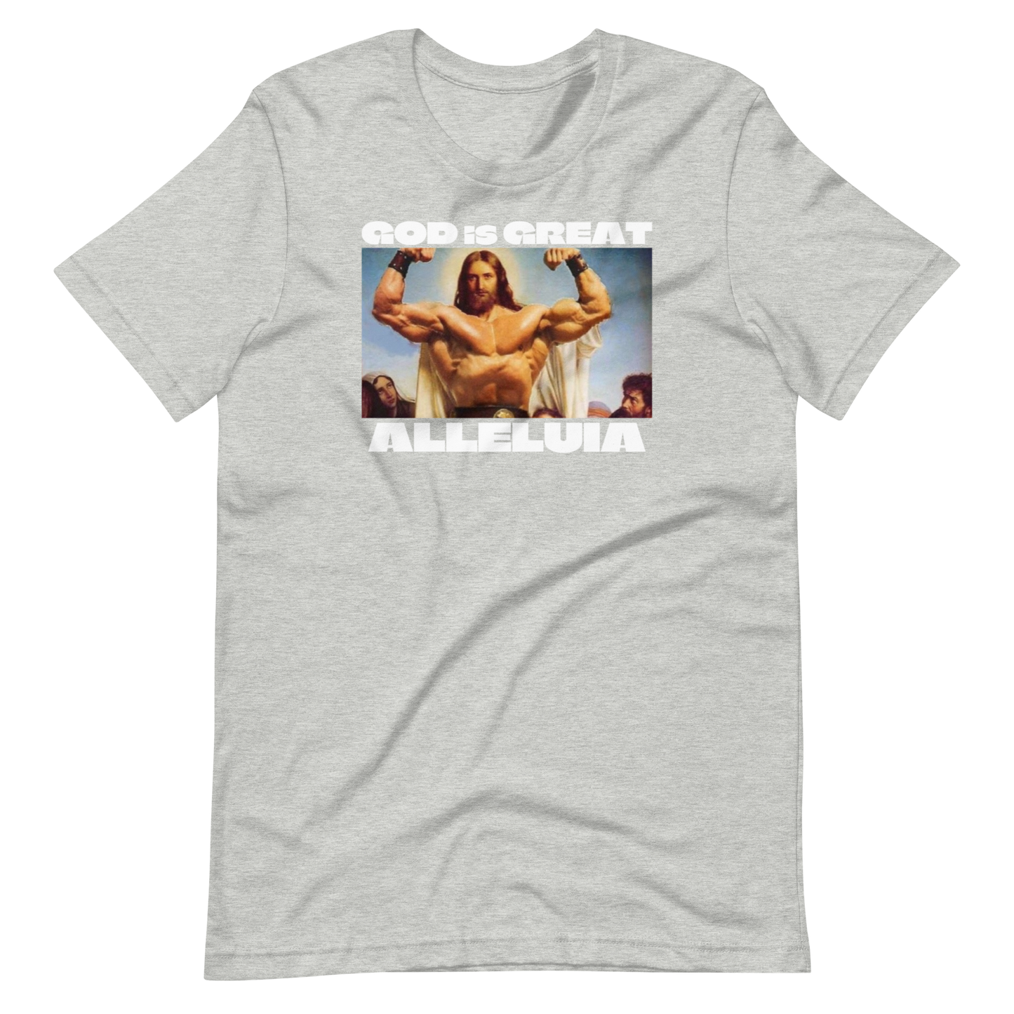 GOD THE BODYBUILDER-WHITE LETTERING