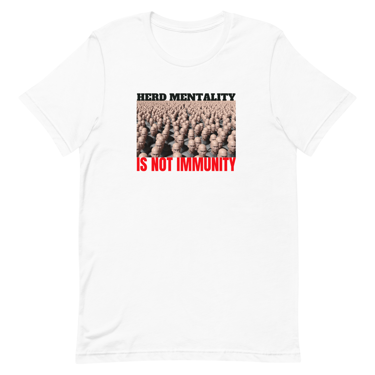 HERD MENTALITY-BLACK/RED LETTERING