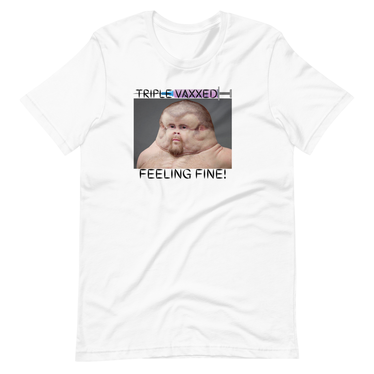 TRIPLE VAXXED-BLACK LETTERING