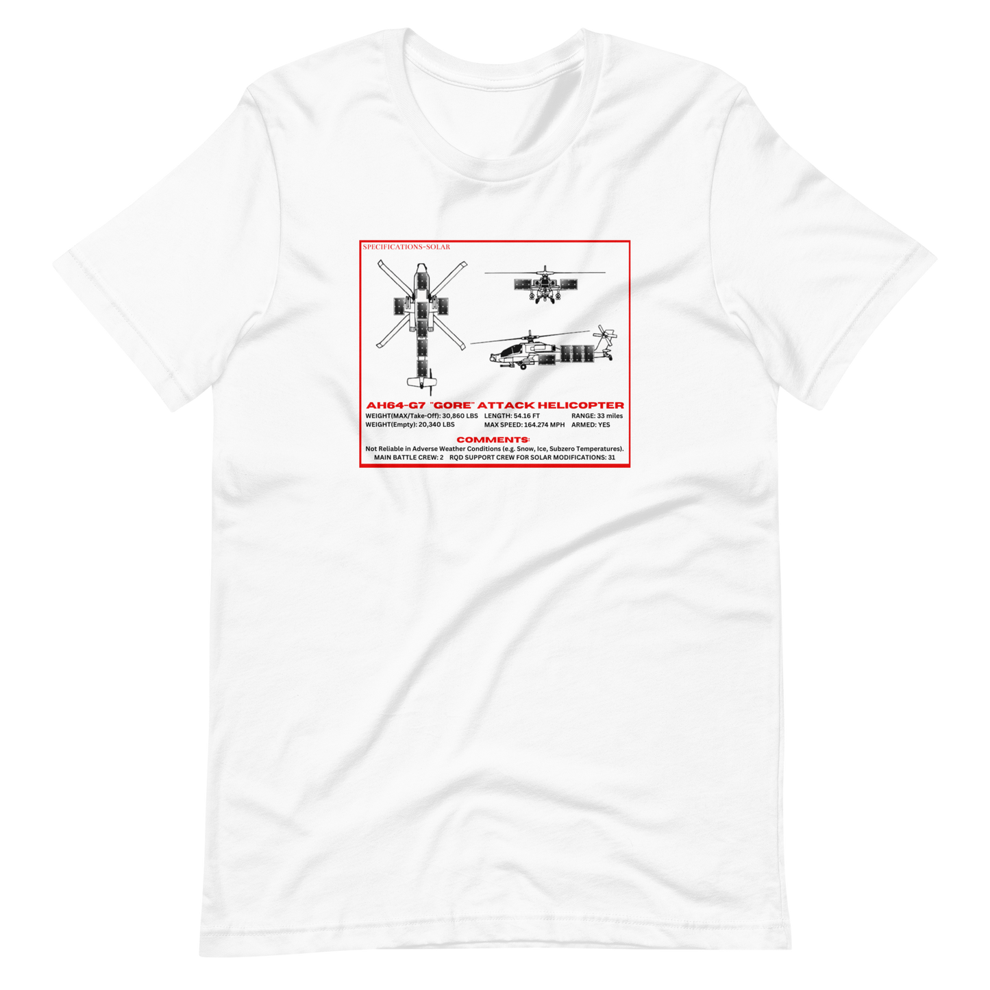 AH64-G7 "GORE" ATTACK HELICOPTER (SOLAR WEAPONRY)