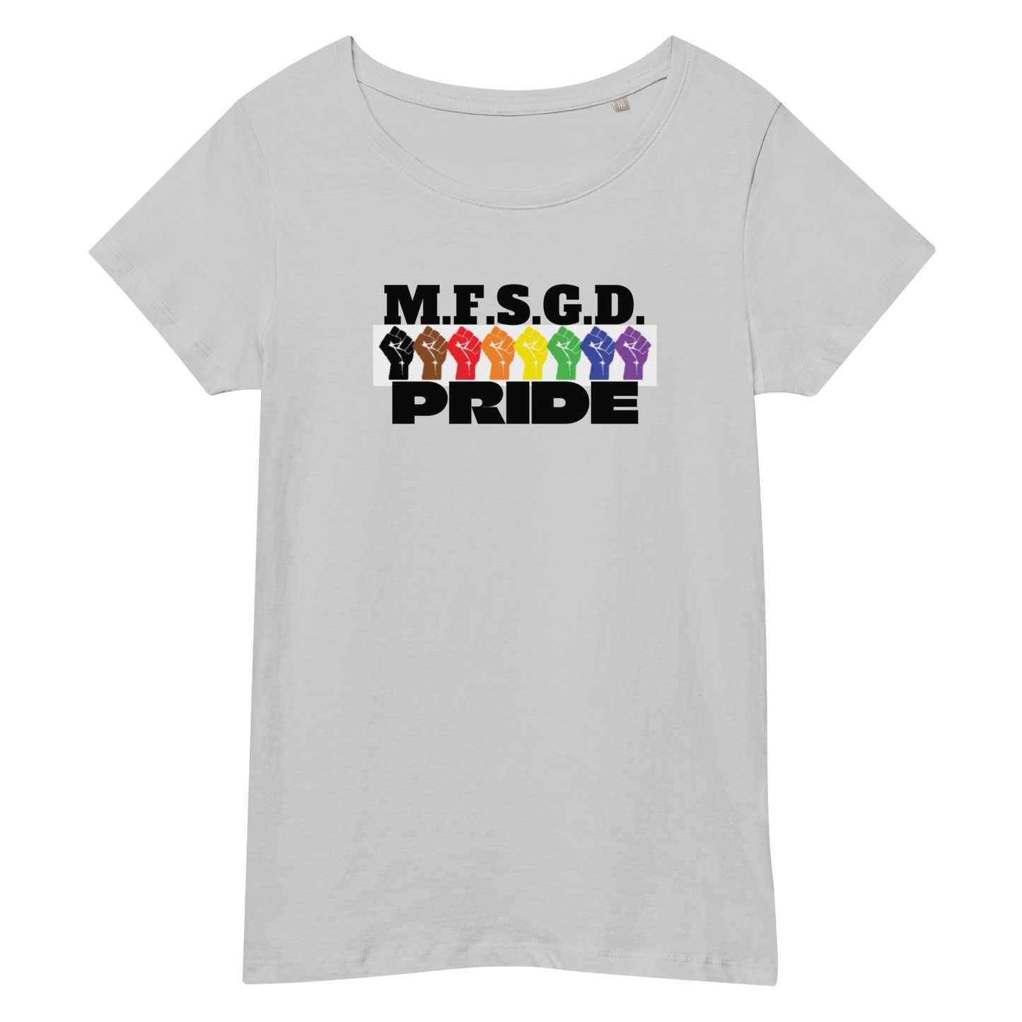 MFSGD PRIDE (LADIES) BLACK/RAINBOW LETTERING