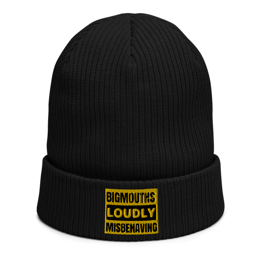 'BIGMOUTHS LOUDLY MISBEHAVING' BEENIE (BLACK)