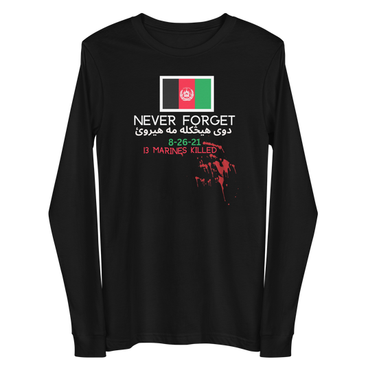 NEVER FORGET AFGHANISTAN-MEN'S L/S