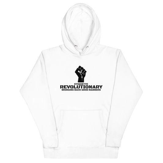 ETIQUETTE REVOLUTIONARY 'FIST' HOODIE (BLACK LETTERING)