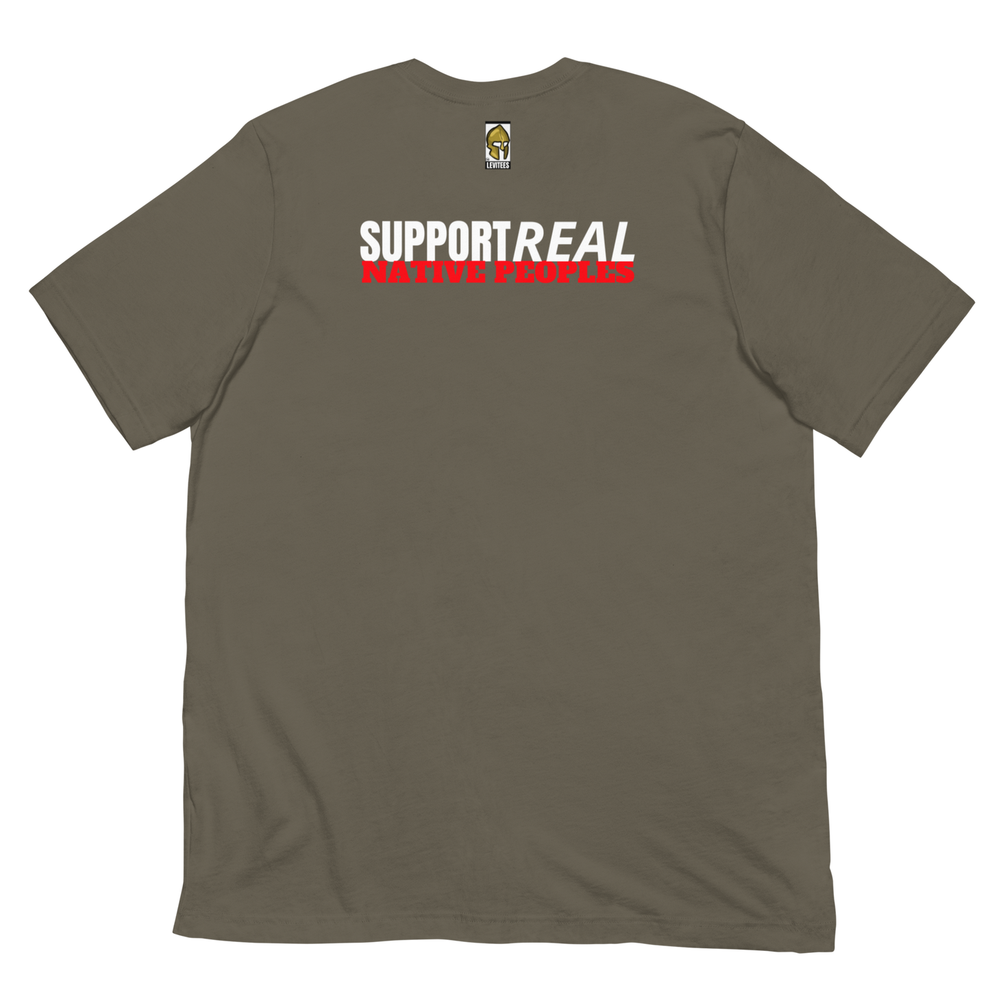 END PRETENDIANISM/SUPPORT REAL NATIVES-WHITE/RED LETTERING