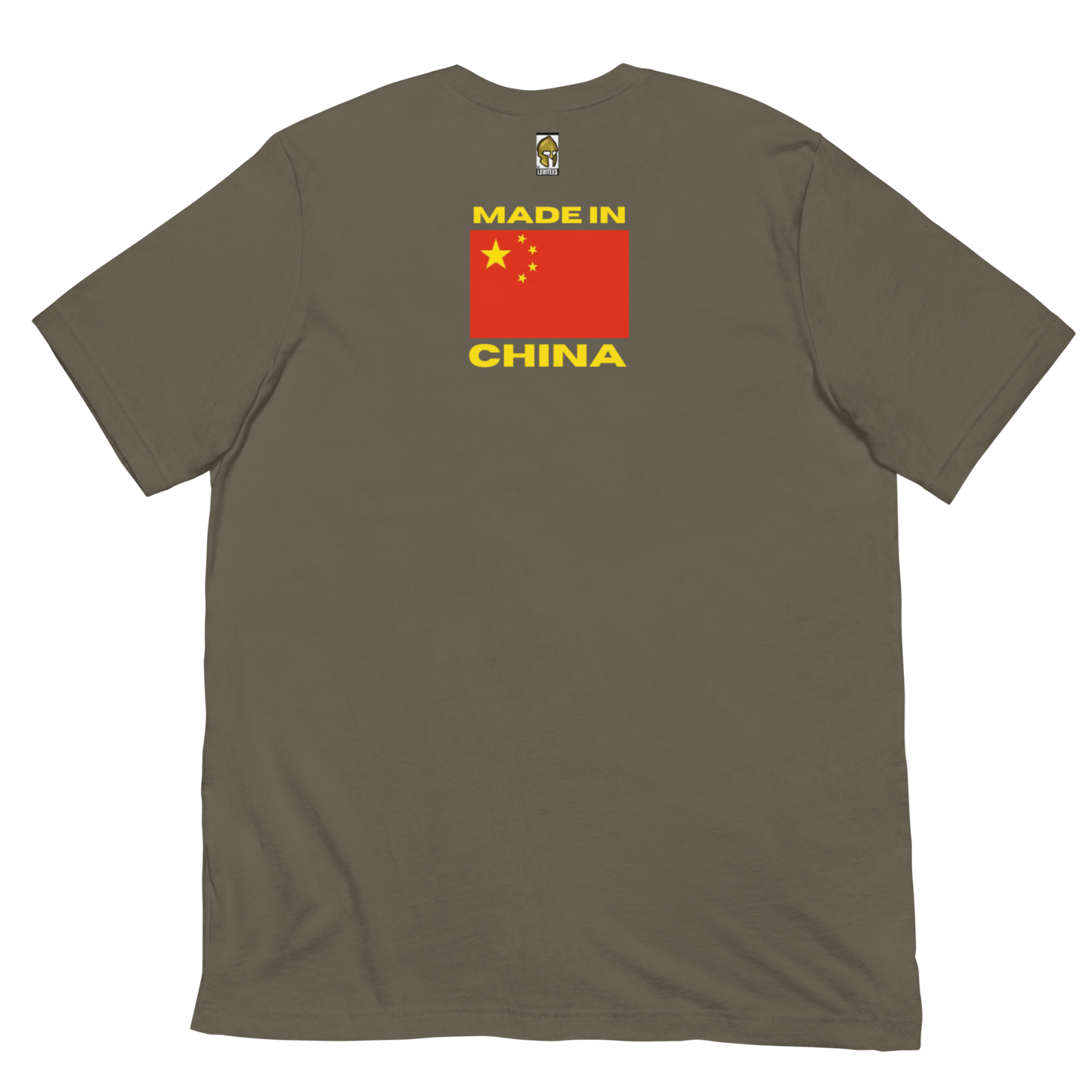 ENGINEERED VIRUSES/MADE IN CHINA-RED/YELLOW LETTERING