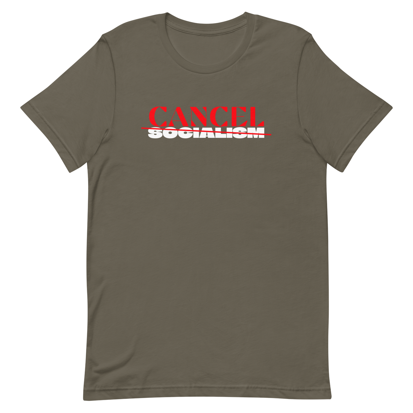 CANCEL SOCIALISM-RED/WHITE LETTERING