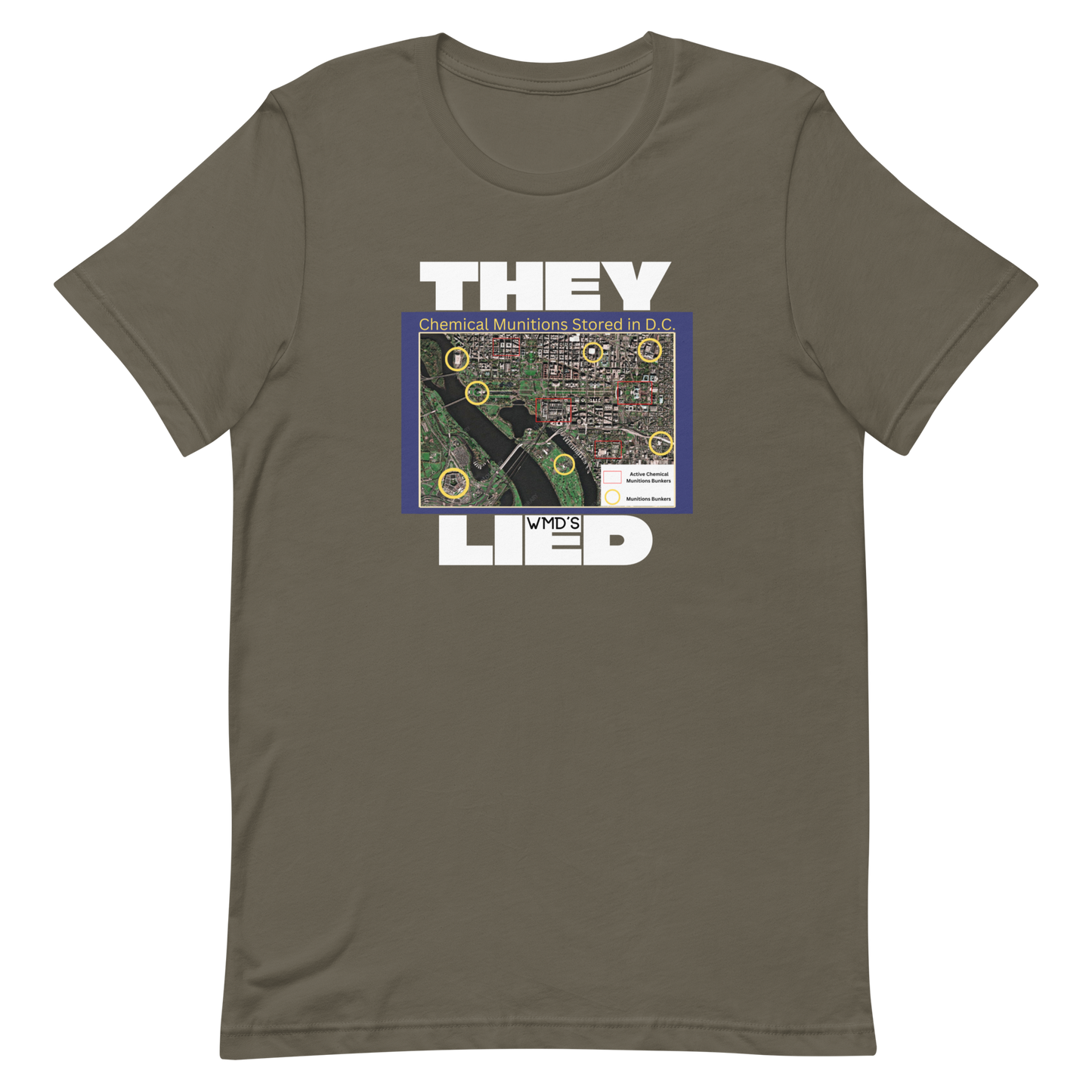 THEY LIED/WMDs-WHITE LETTERING