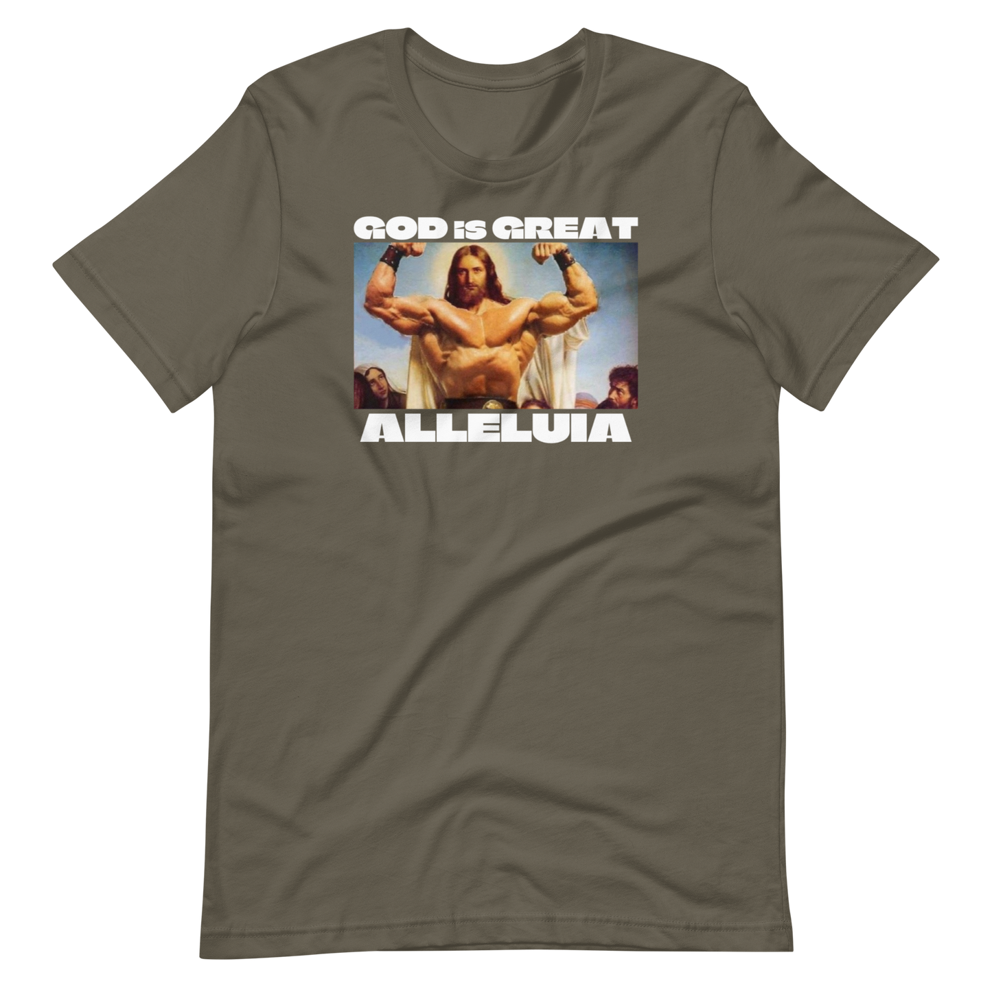 GOD THE BODYBUILDER-WHITE LETTERING