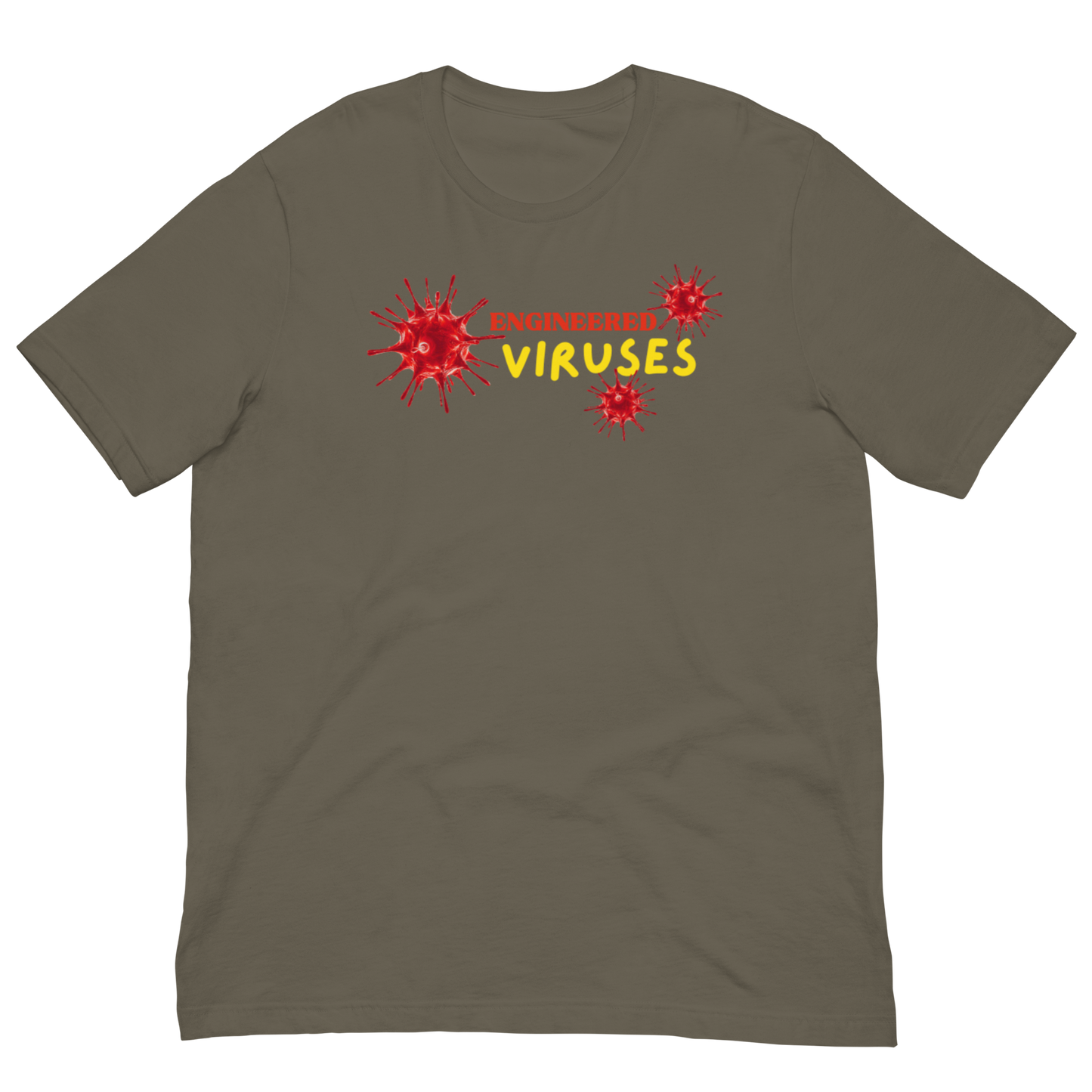 ENGINEERED VIRUSES/MADE IN CHINA-RED/YELLOW LETTERING