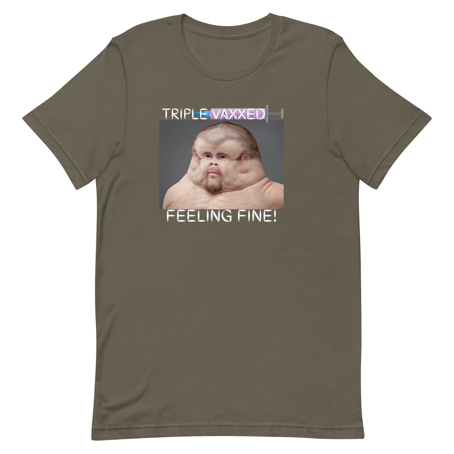 TRIPLE VAXXED-WHITE LETTERING