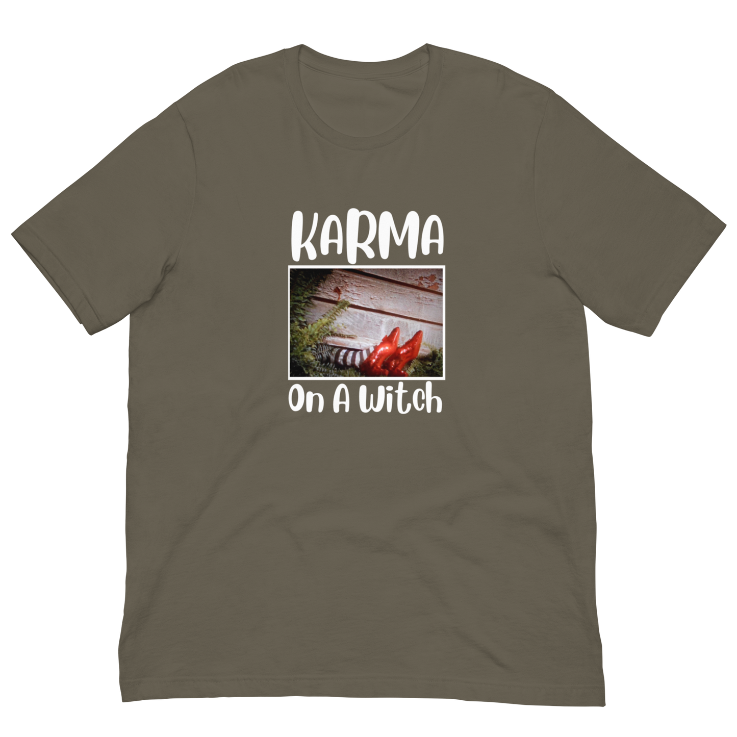 KARMA ON A WITCH-WHITE LETTERING