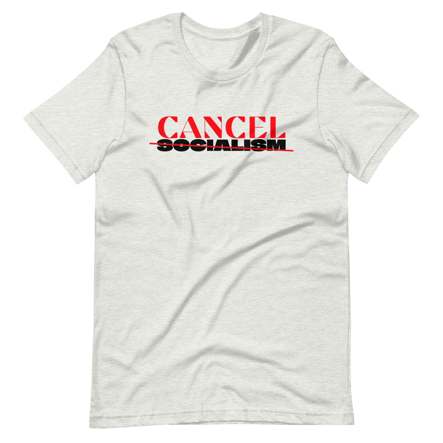 CANCEL SOCIALISM-RED/BLACK LETTERING