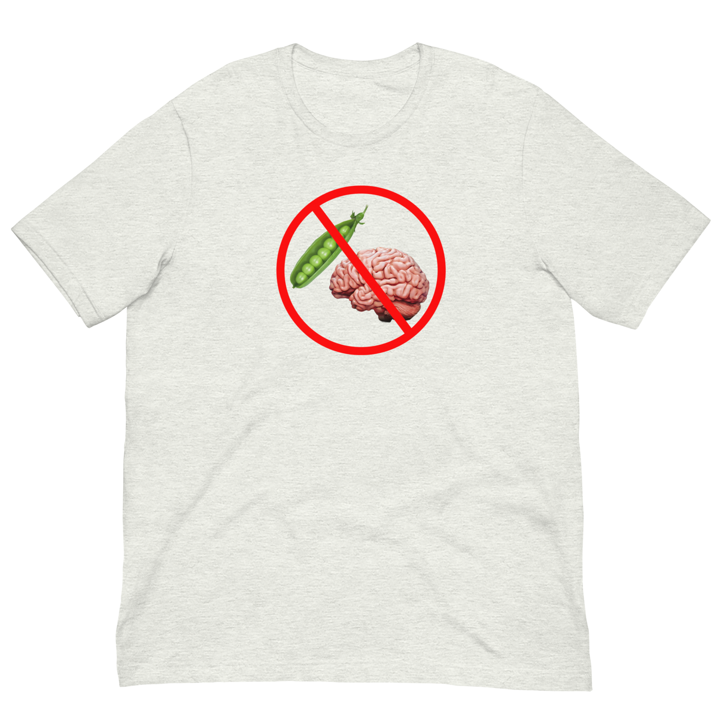 NO PEA BRAINS ALLOWED-BLACK/RED LETTERING