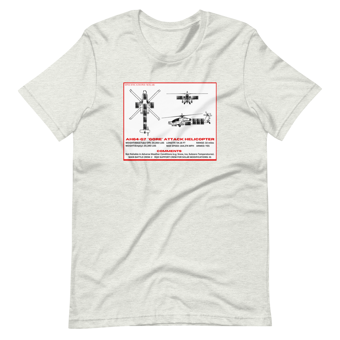 AH64-G7 "GORE" ATTACK HELICOPTER (SOLAR WEAPONRY)