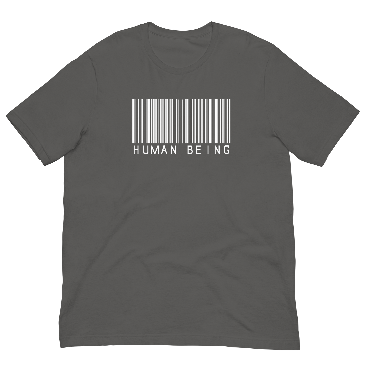 NOT A BAR CODE HUMAN-WHITE LETTERING