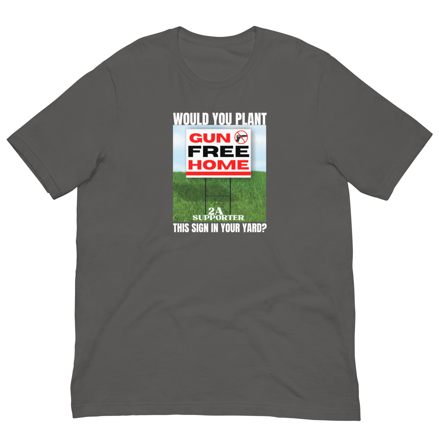 GUN FREE HOME/SUPPORT 2A-WHITE LETTERING