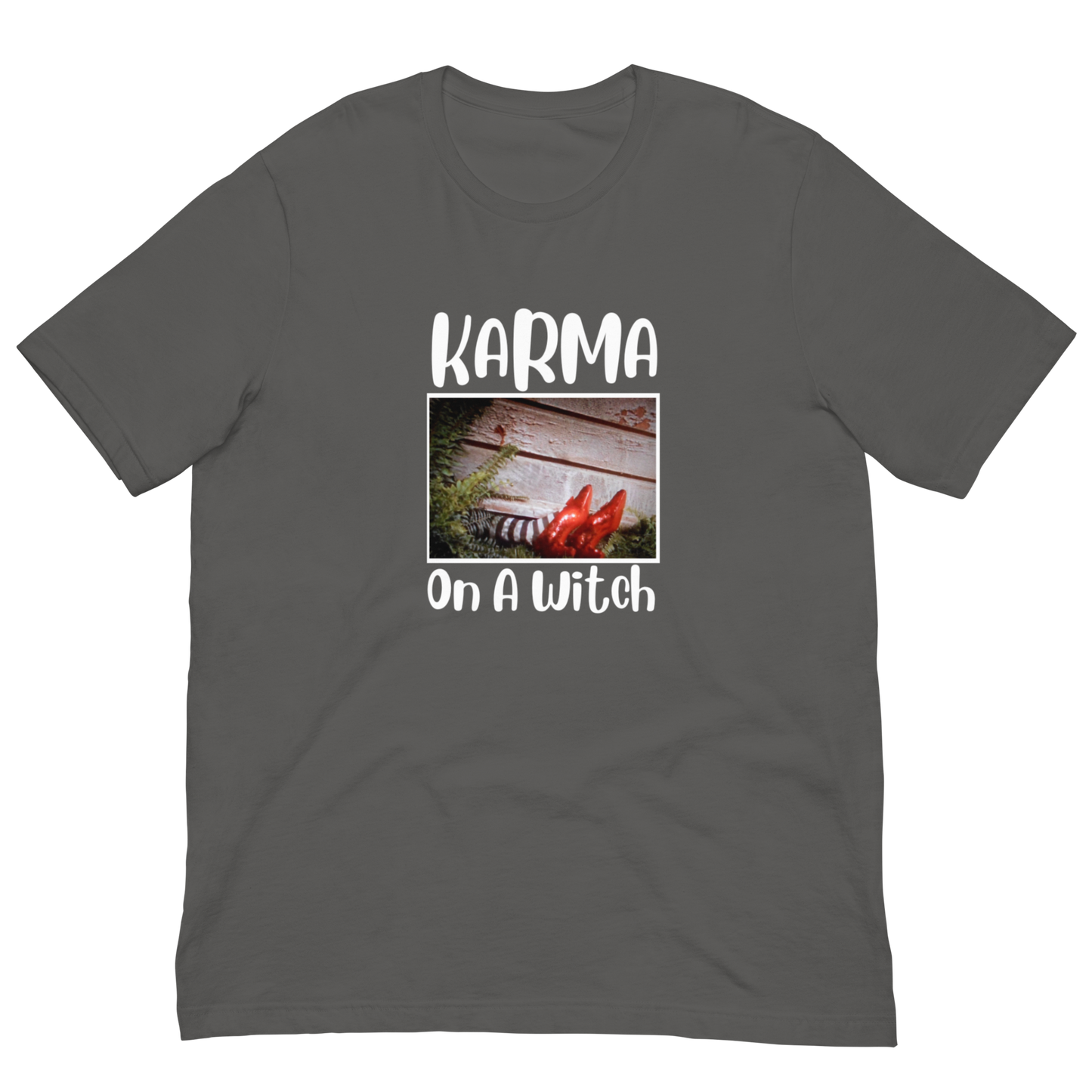 KARMA ON A WITCH-WHITE LETTERING