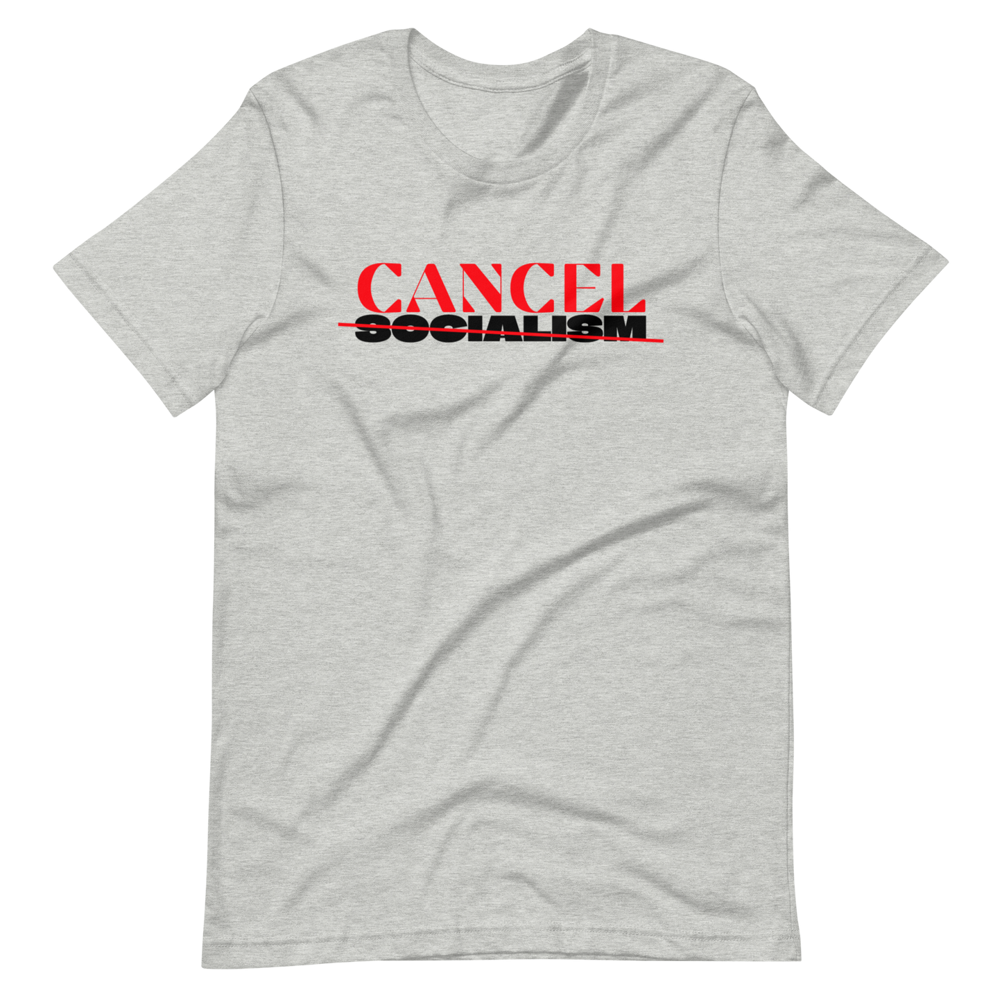 CANCEL SOCIALISM-RED/BLACK LETTERING