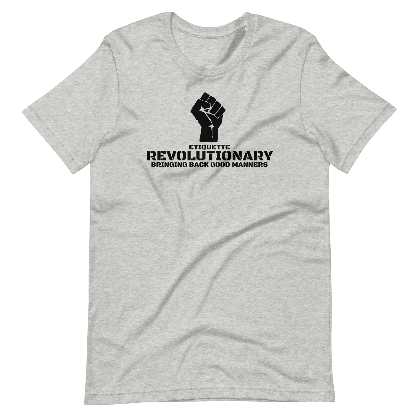 ETIQUETTE REVOLUTIONARY/FIST-BLACK LETTERING