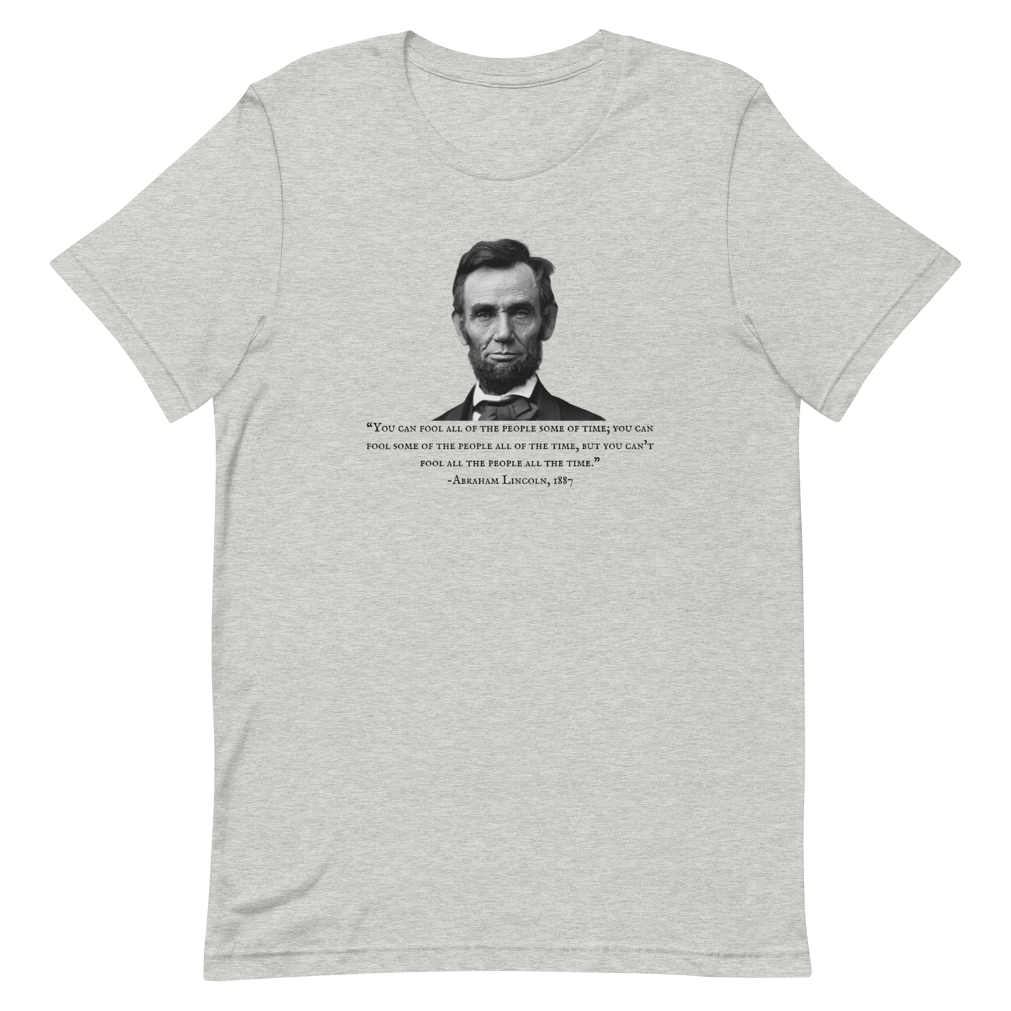 CAN'T FOOL LINCOLN-BLACK LETTERING