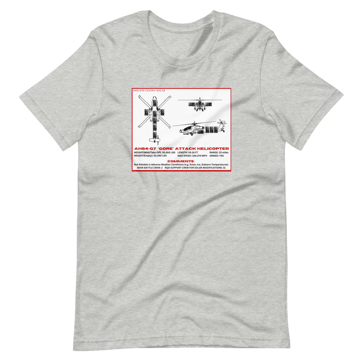 AH64-G7 "GORE" ATTACK HELICOPTER (SOLAR WEAPONRY)