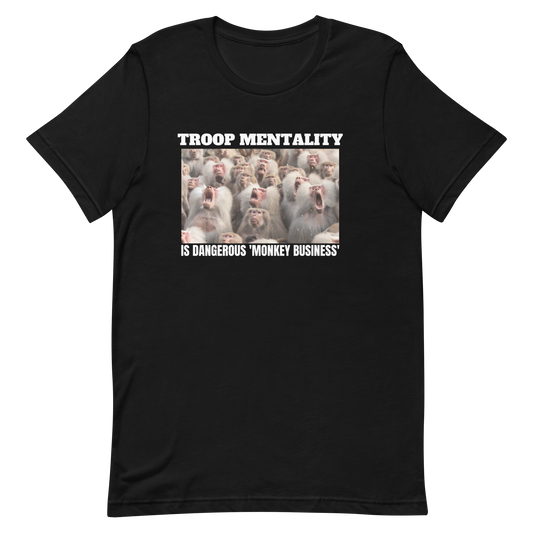 TROOP MENTALITY-WHITE LETTERING