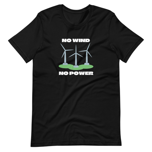 NO WIND/NO POWER-WHITE LETTERING
