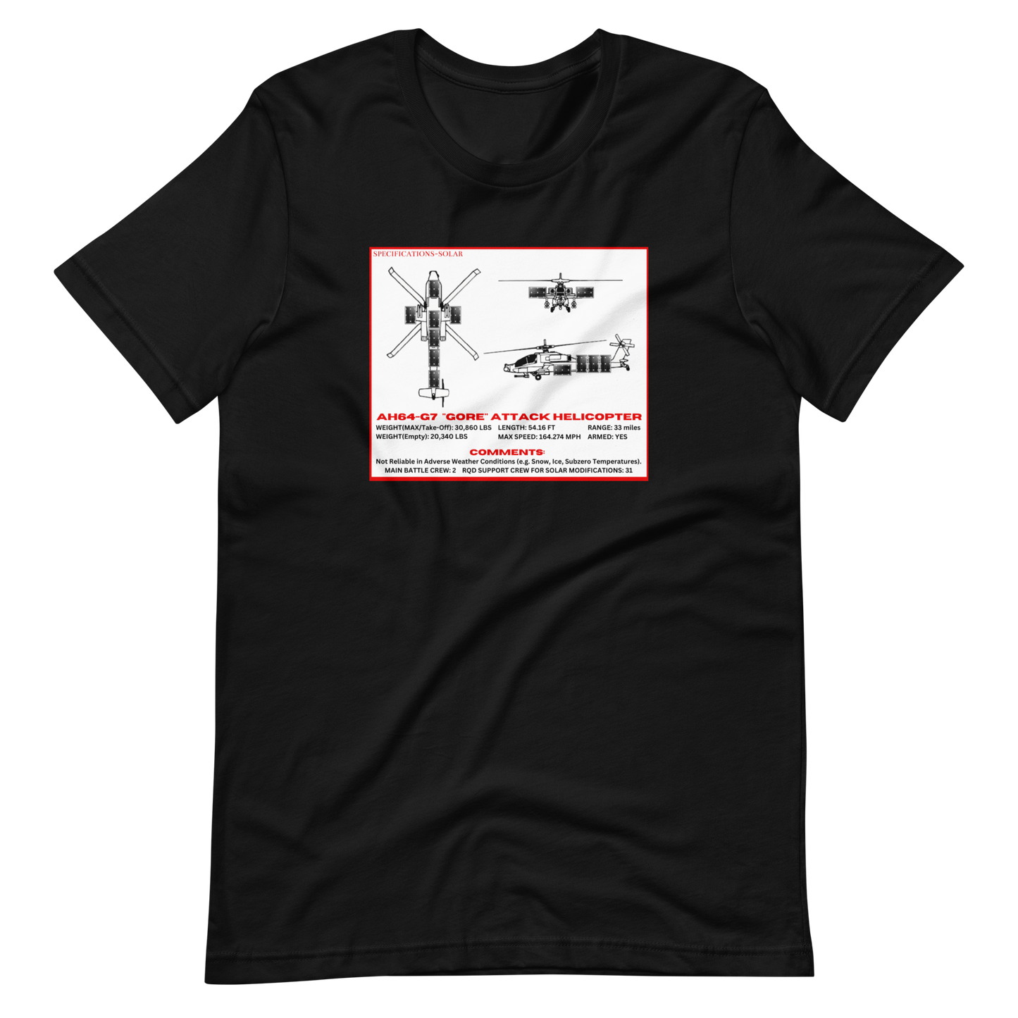 AH64-G7 "GORE" ATTACK HELICOPTER (SOLAR WEAPONRY)