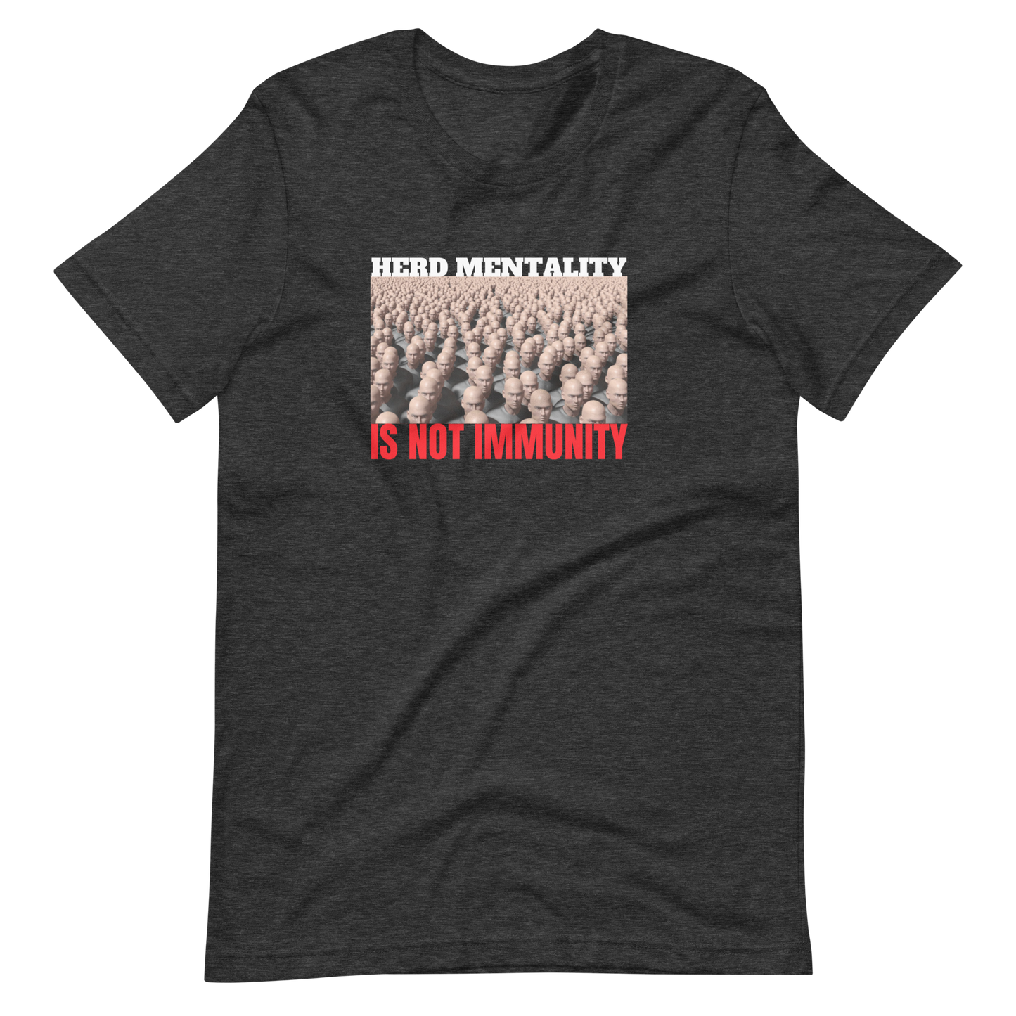 HERD MENTALITY-WHITE/RED LETTERING