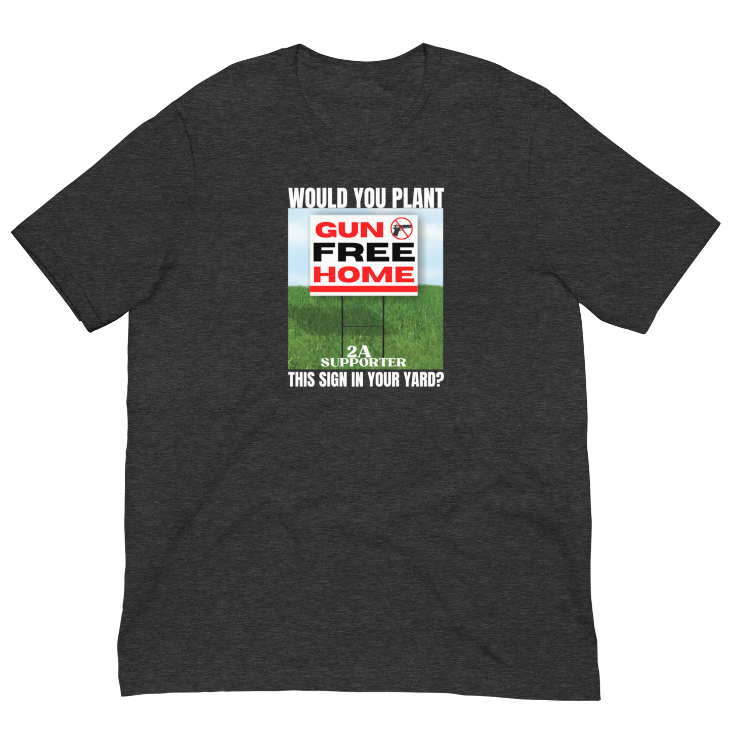GUN FREE HOME/SUPPORT 2A-WHITE LETTERING
