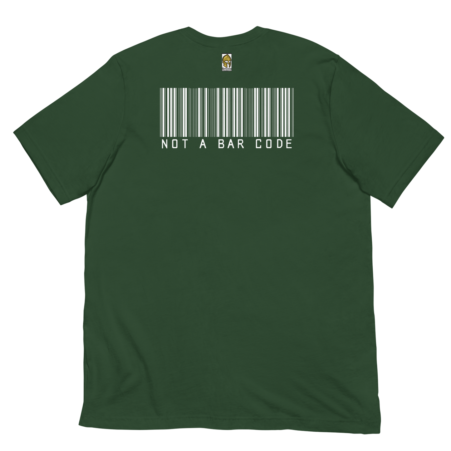 NOT A BAR CODE HUMAN-WHITE LETTERING
