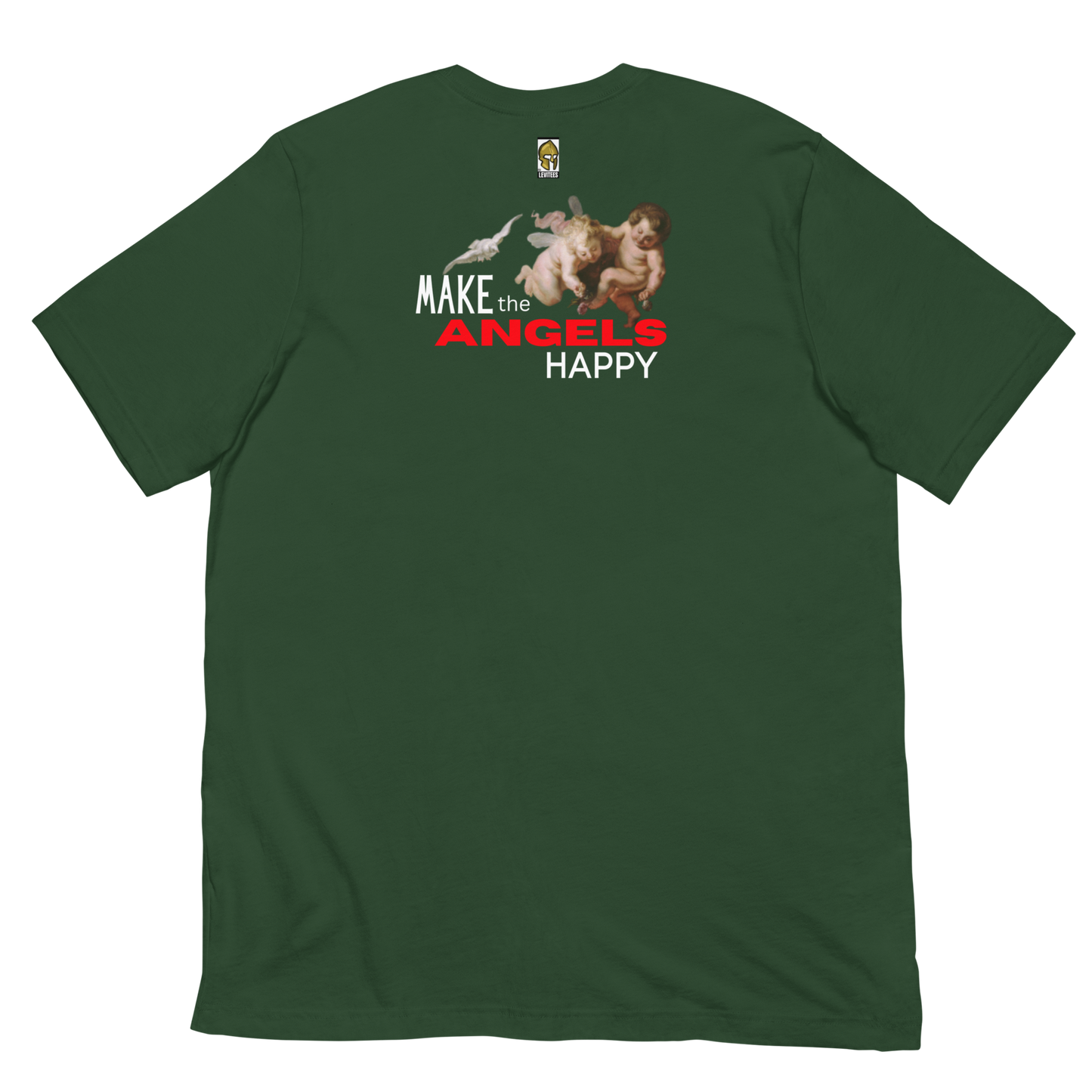 HUG THE HATERS/HAPPY ANGELS-WHITE/RED LETTERING