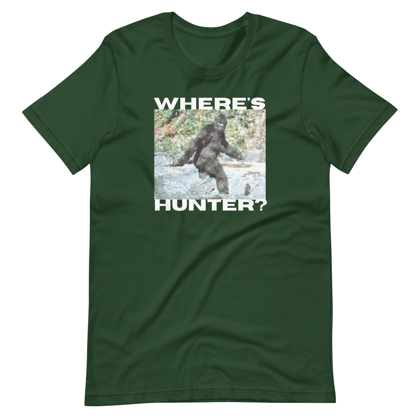 WHERE's HUNTER/BIGFOOT-WHITE LETTERING