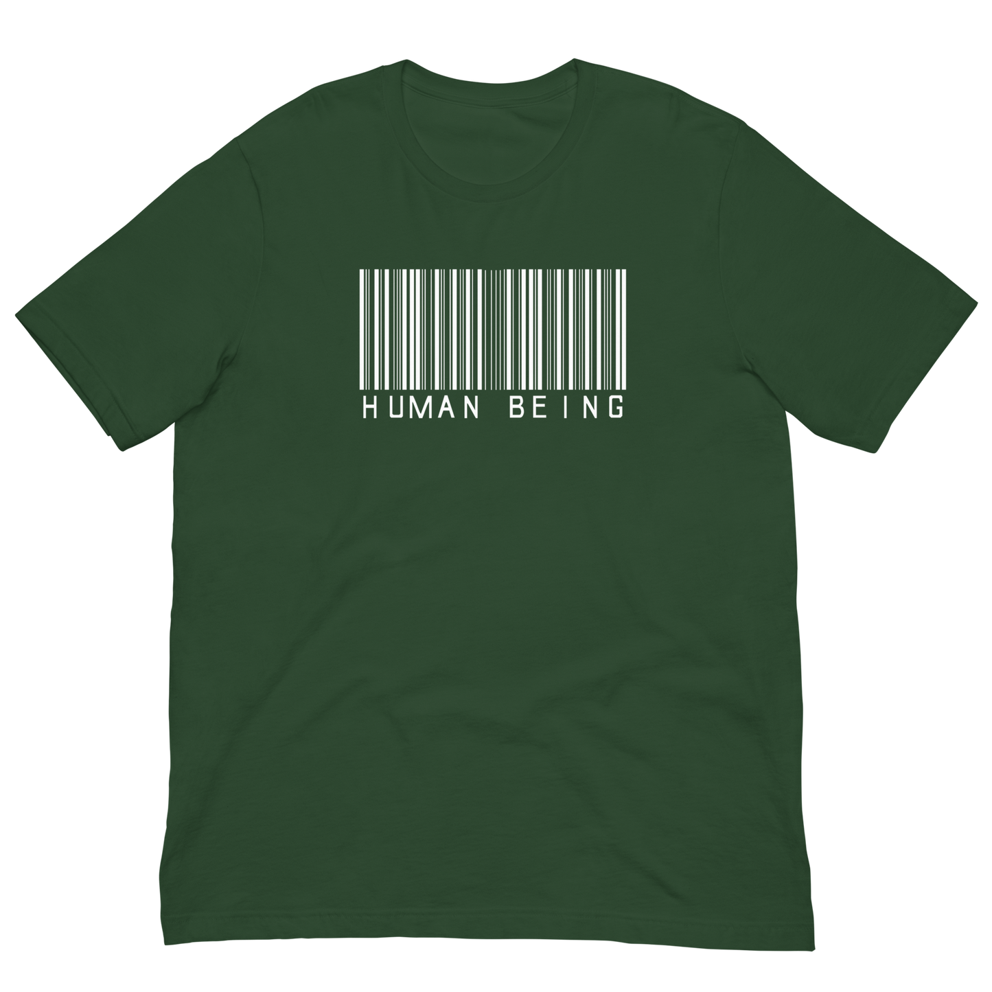 NOT A BAR CODE HUMAN-WHITE LETTERING