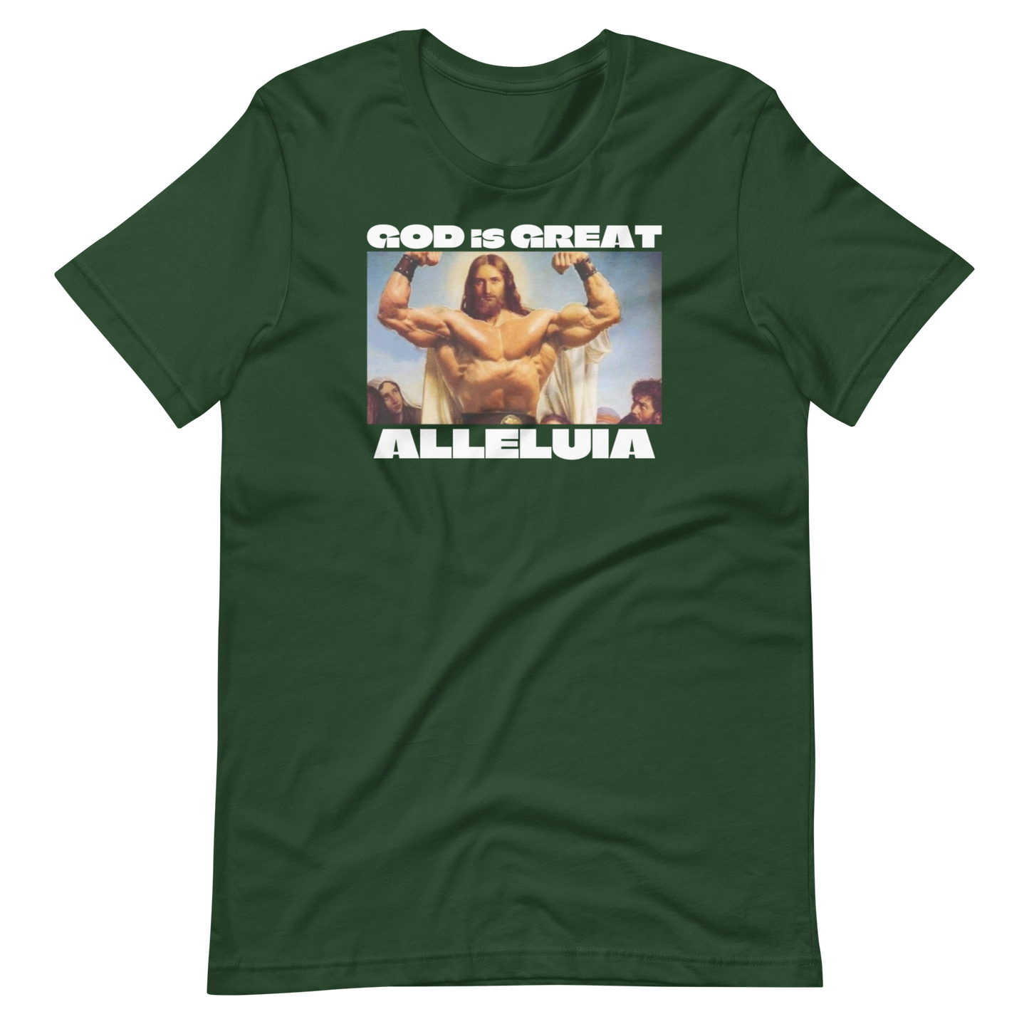 GOD THE BODYBUILDER-WHITE LETTERING