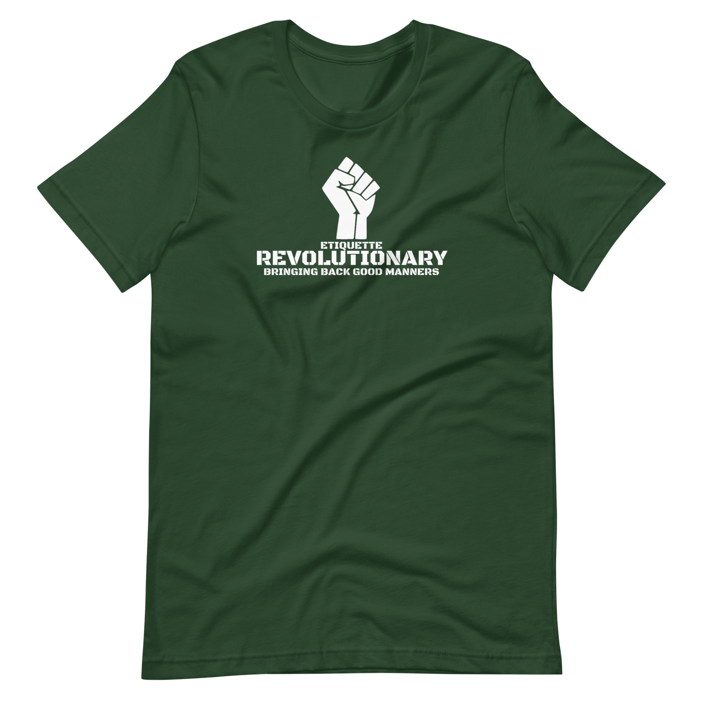 ETIQUETTE REVOLUTIONARY/FIST-WHITE LETTERING