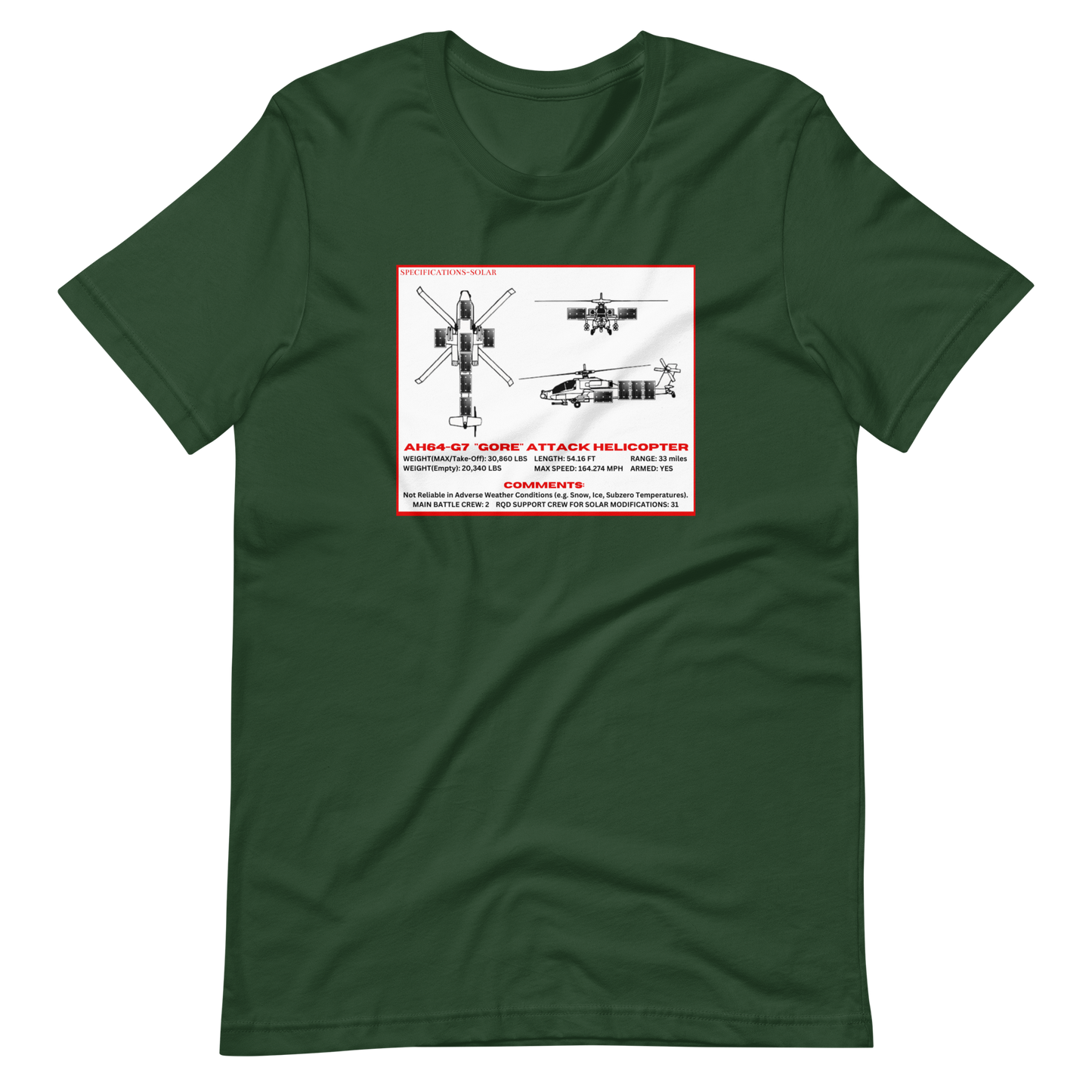 AH64-G7 "GORE" ATTACK HELICOPTER (SOLAR WEAPONRY)