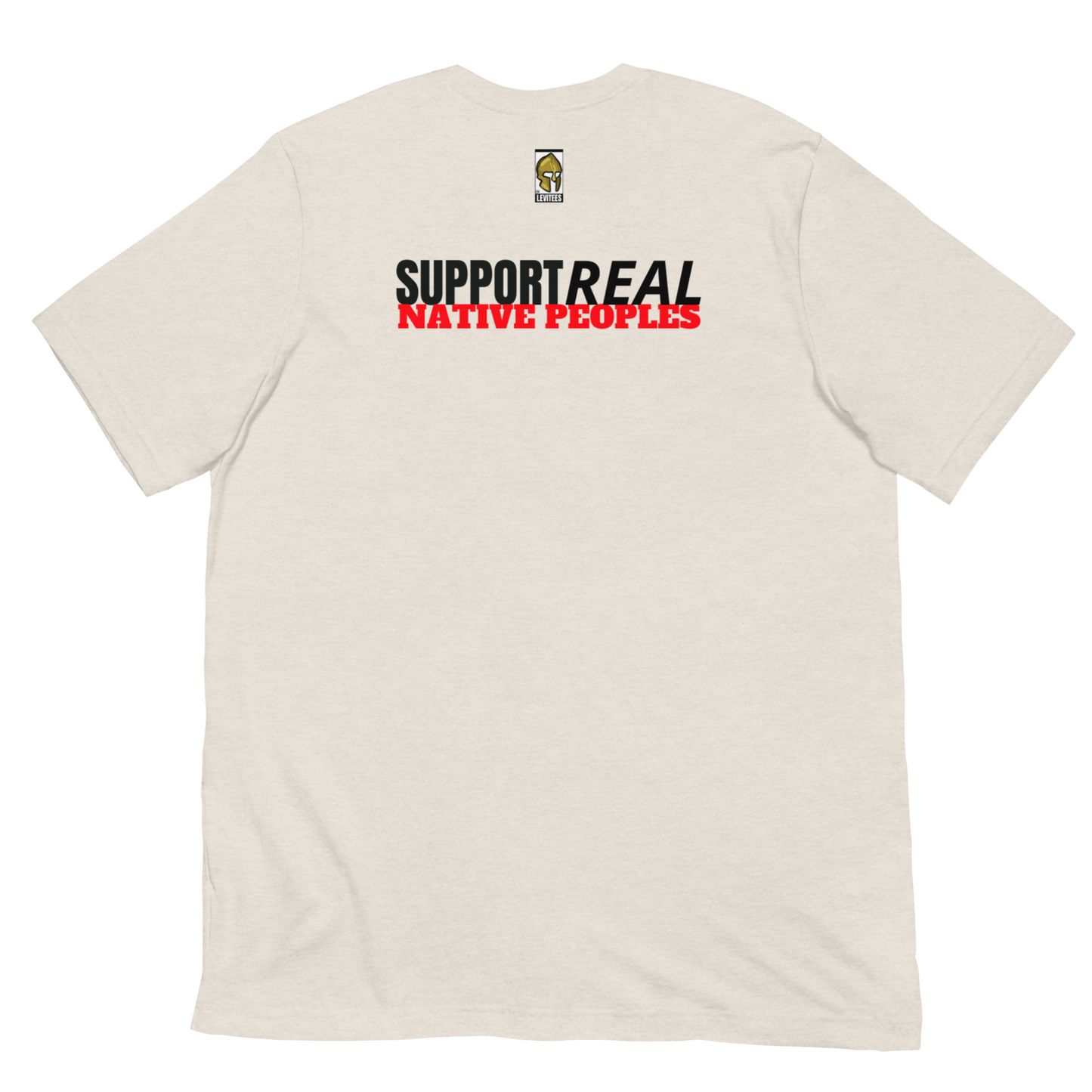 END PRETENDIANISM/SUPPORT REAL NATIVE PEOPLE-BLCK/RED LETTERING
