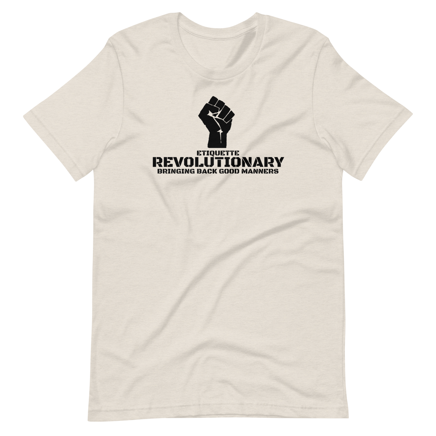 ETIQUETTE REVOLUTIONARY/FIST-BLACK LETTERING