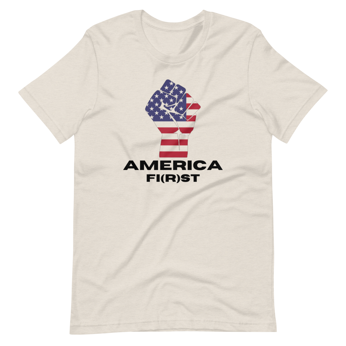 AMERICA FI(R)ST-BLACK LETTERING