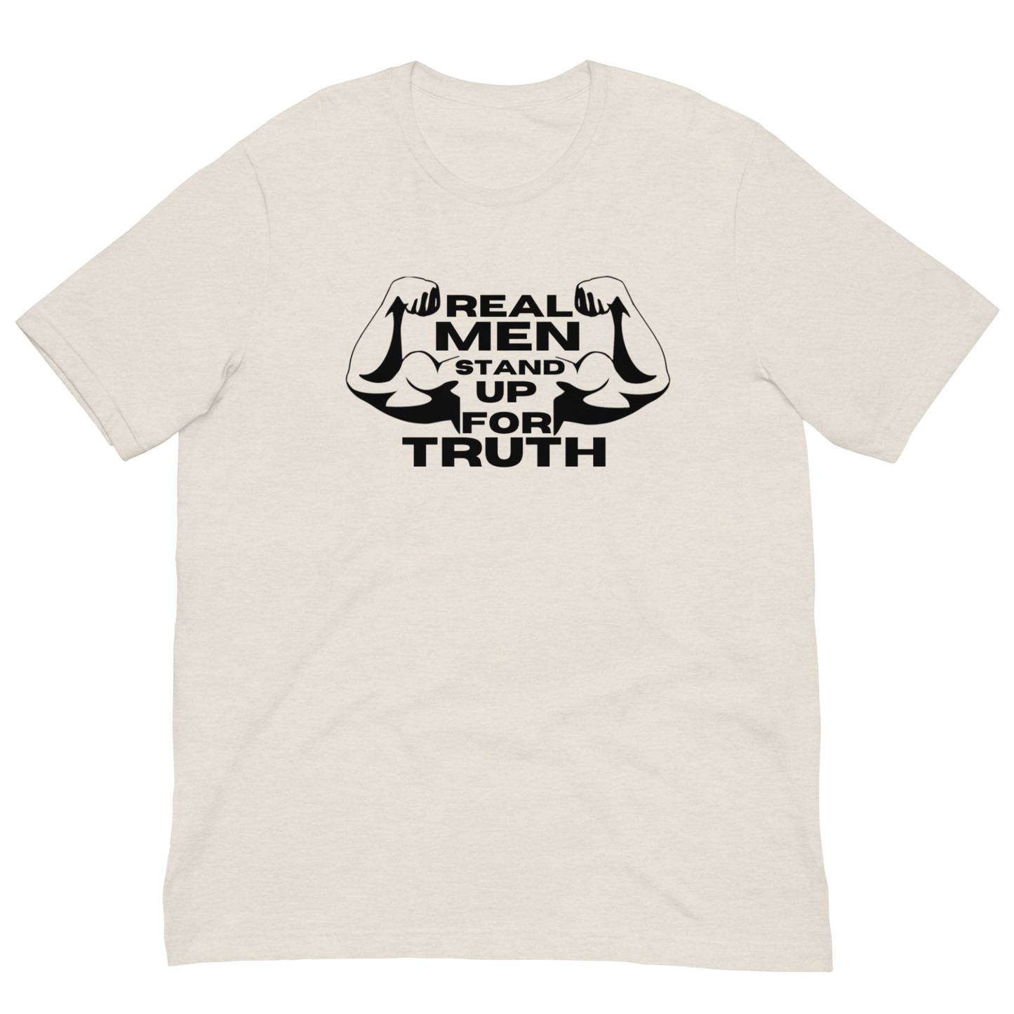 REAL MEN/TRUTH-BLACK LETTERING