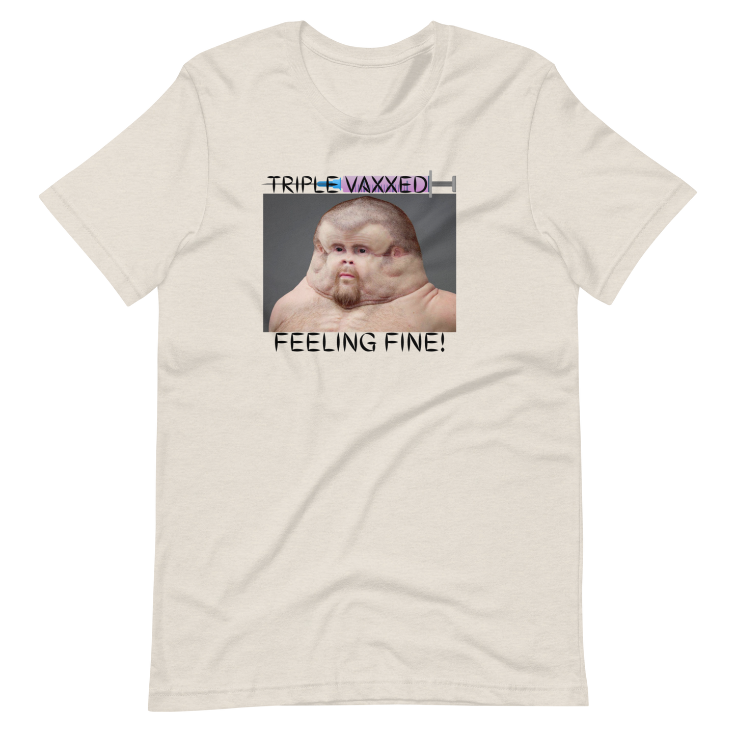 TRIPLE VAXXED-BLACK LETTERING